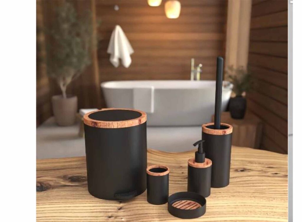 ست سرویس بهداشتی هارمونی مدل سوپرمات چوبی