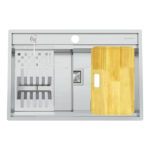 سینک ظرفشویی استیل مکوان مدل Ms74-Max